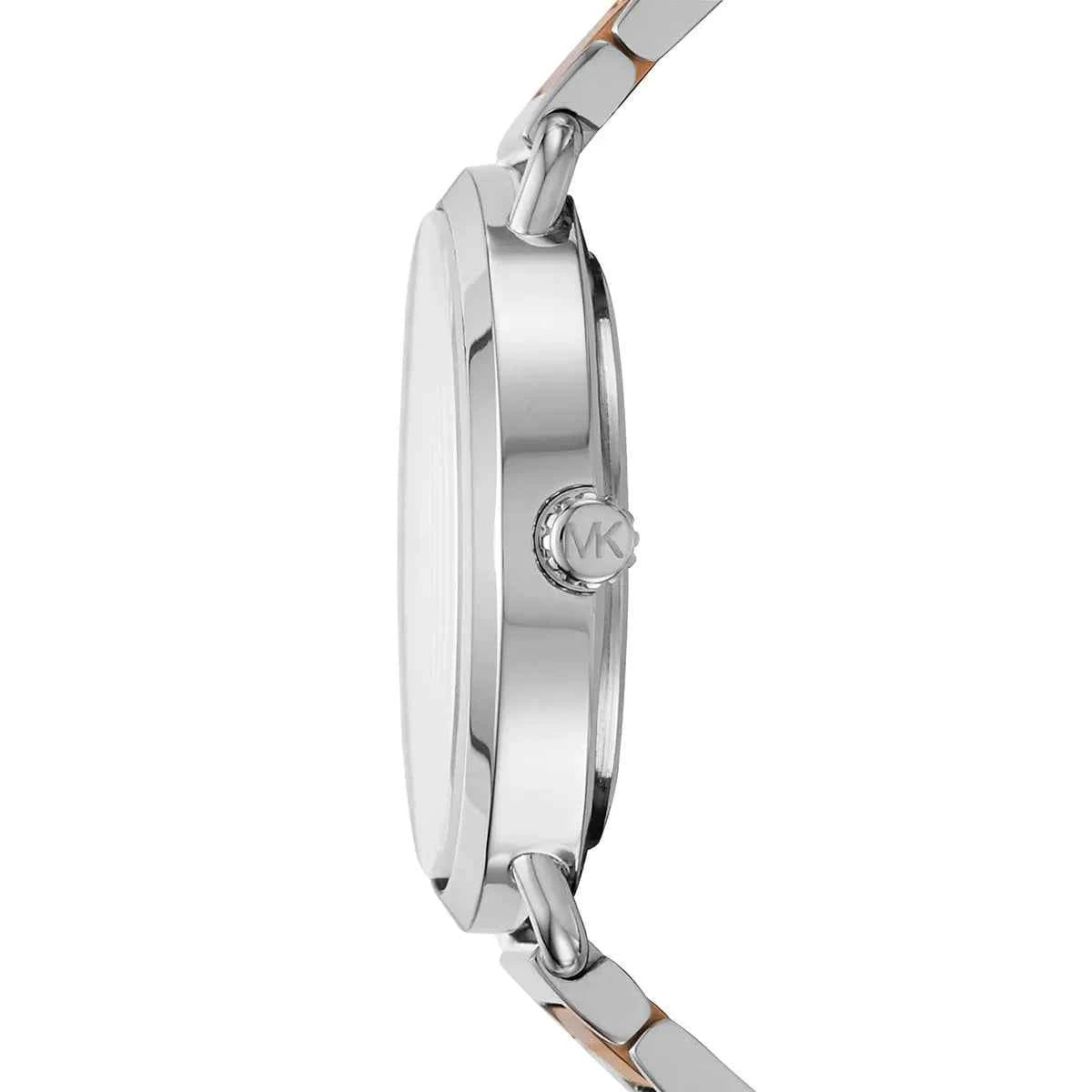 Michael Kors Portia MK3709 Women's Silver Dial Two-Tone Stainless Steel Watch