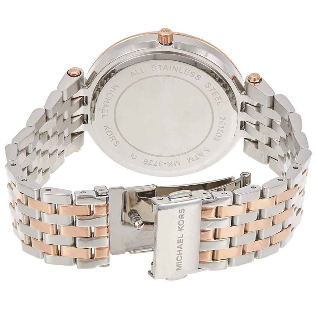 Michael Kors Darci MK3726 Women's Silver & Rose Gold Stainless Steel Watch