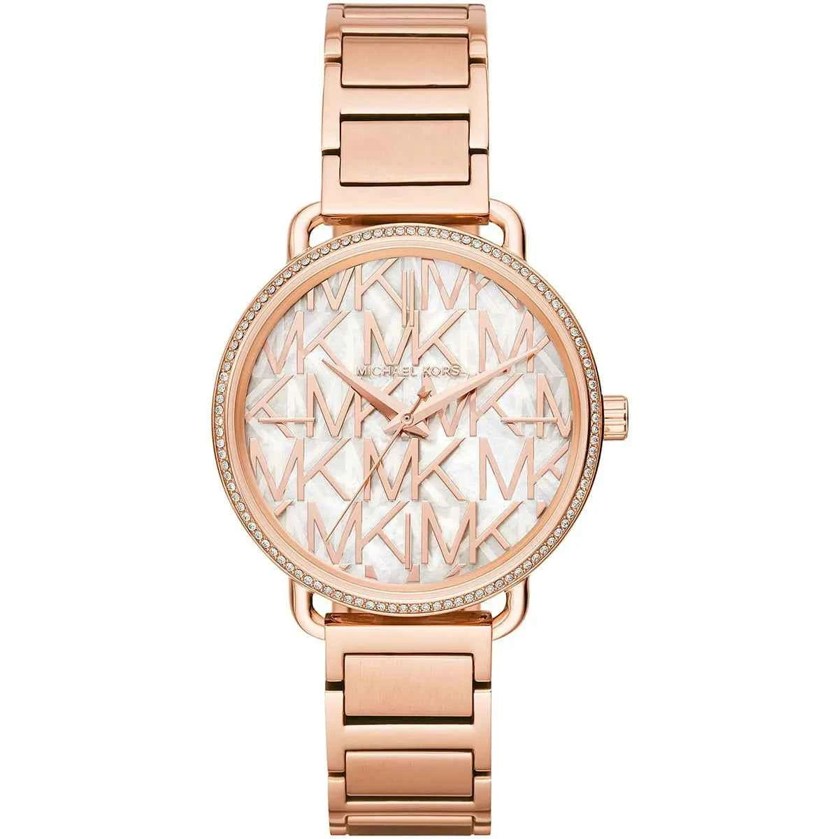 Michael Kors Portia MK3887 Women's Silver Dial Rose Gold Stainless Steel Watch
