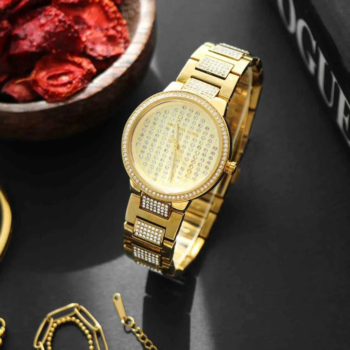 Michael Kors Gabbi MK3985 Women's Gold Dial Gold Stainless Steel Watch