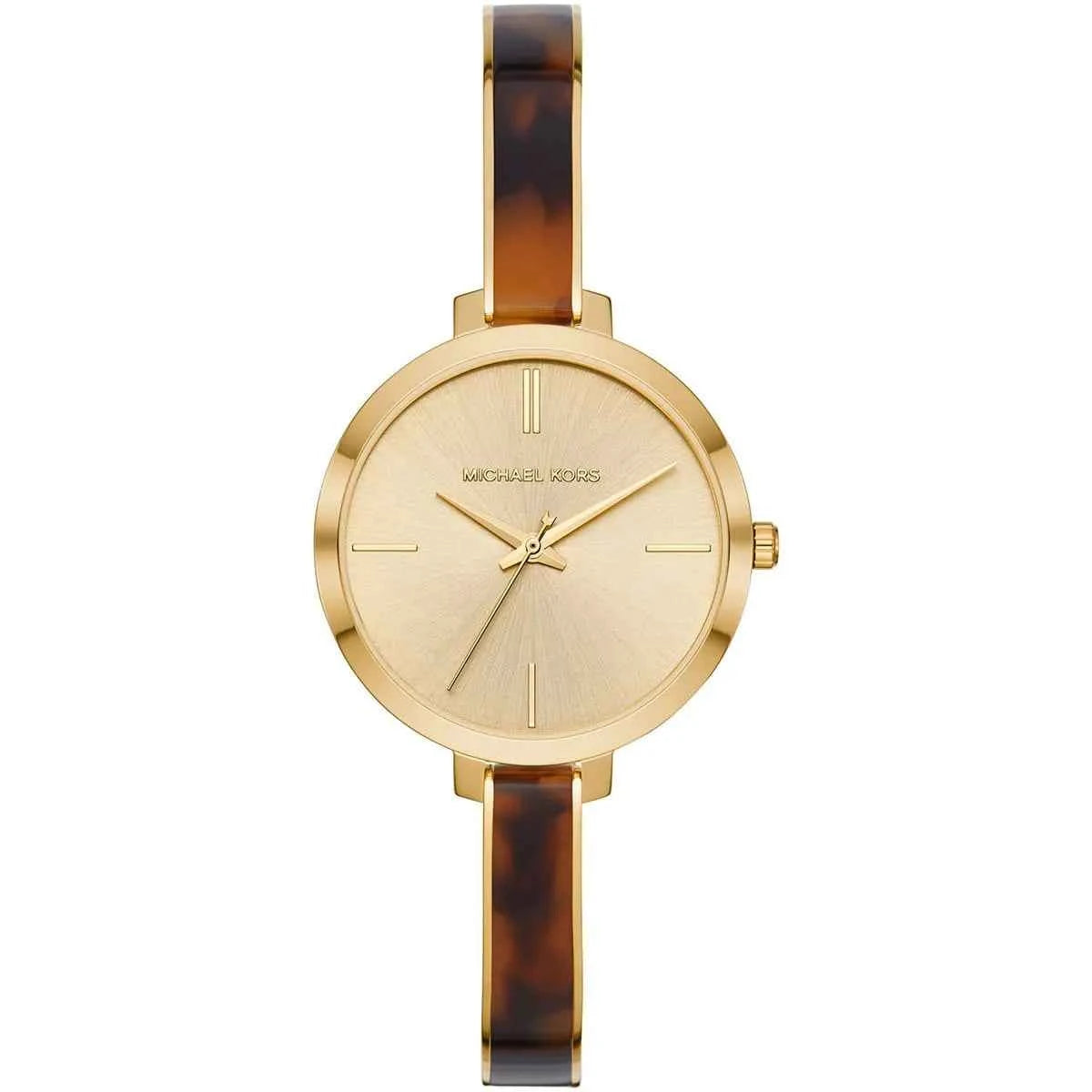 Michael Kors Jaryn MK4341 Women's Gold Dial Gold & Brown Acrylic Watch