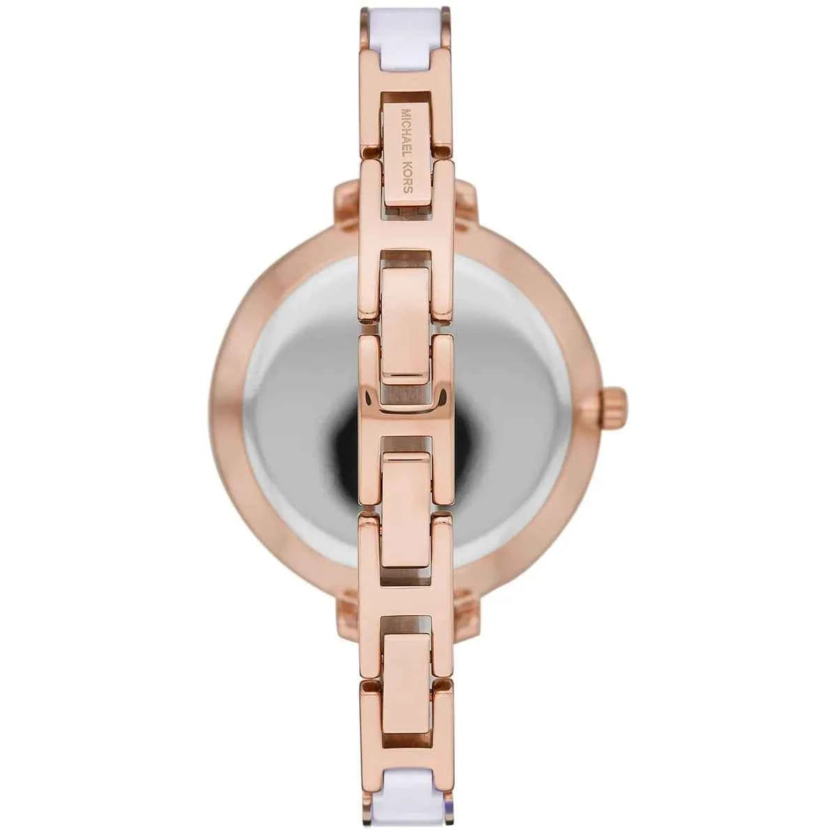 Michael Kors Jaryn MK4342 Women's White Dial White & Rose Gold Acrylic Watch