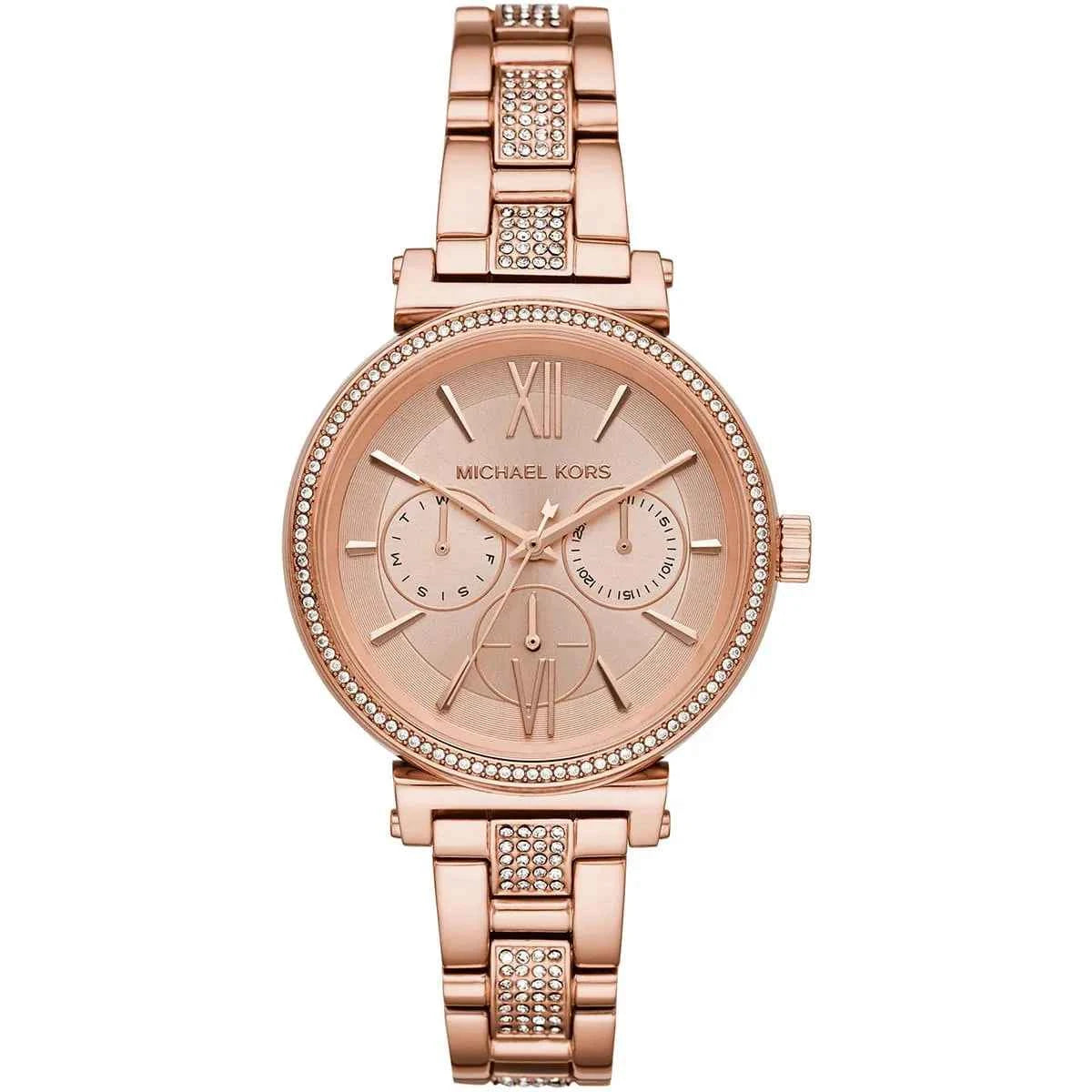 Michael Kors Sofie MK4354 Women's Rose Gold Dial Rose Gold Stainless Steel Watch