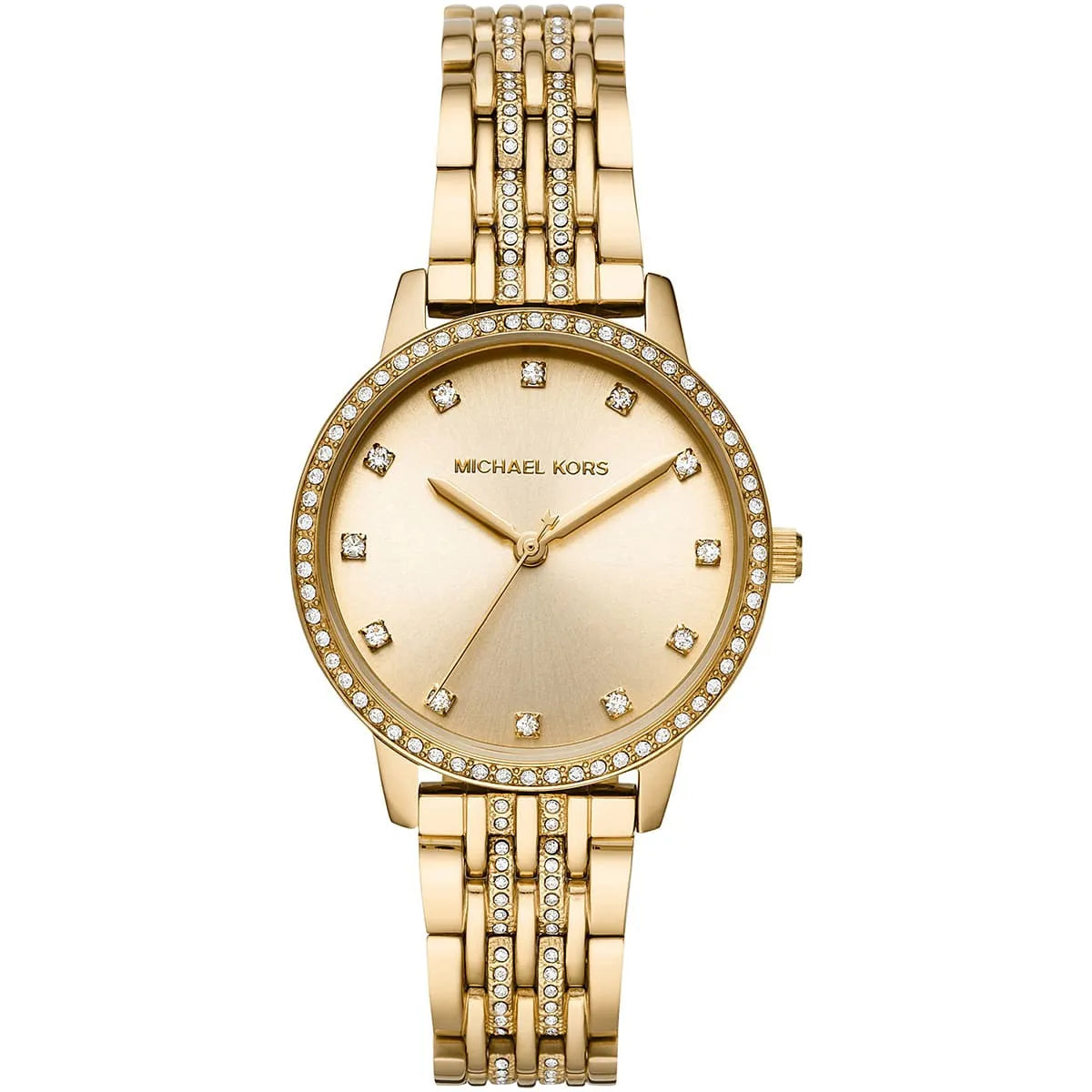 Michael Kors Melissa MK4368 women's gold dial gold stainless steel watch front view