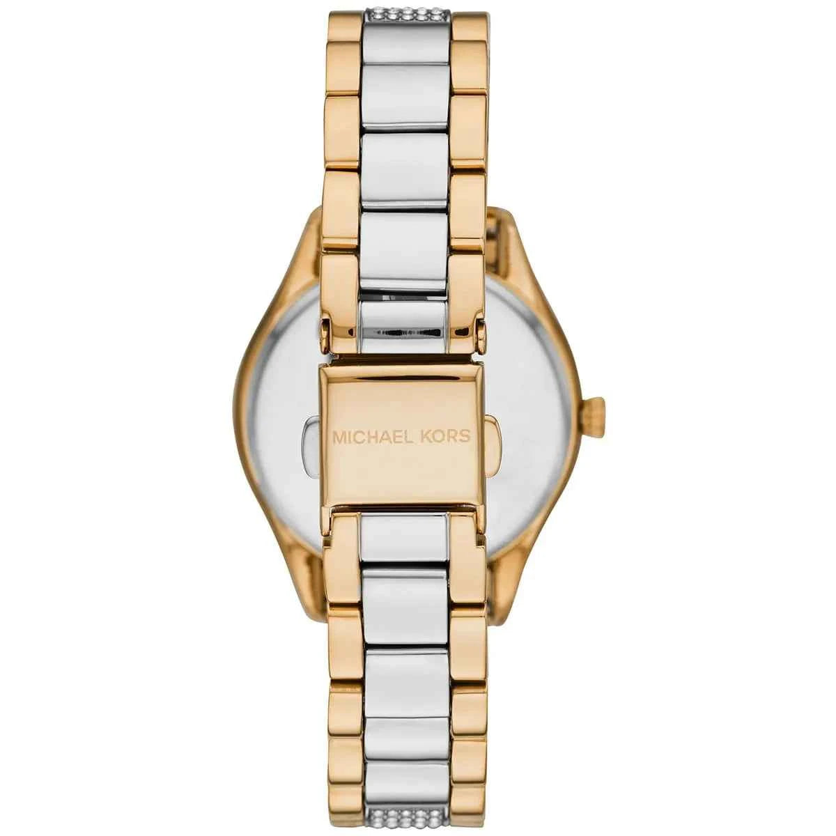 Michael Kors Lauryn MK4403 Women's Black Dial Silver & Gold Stainless Steel Watch