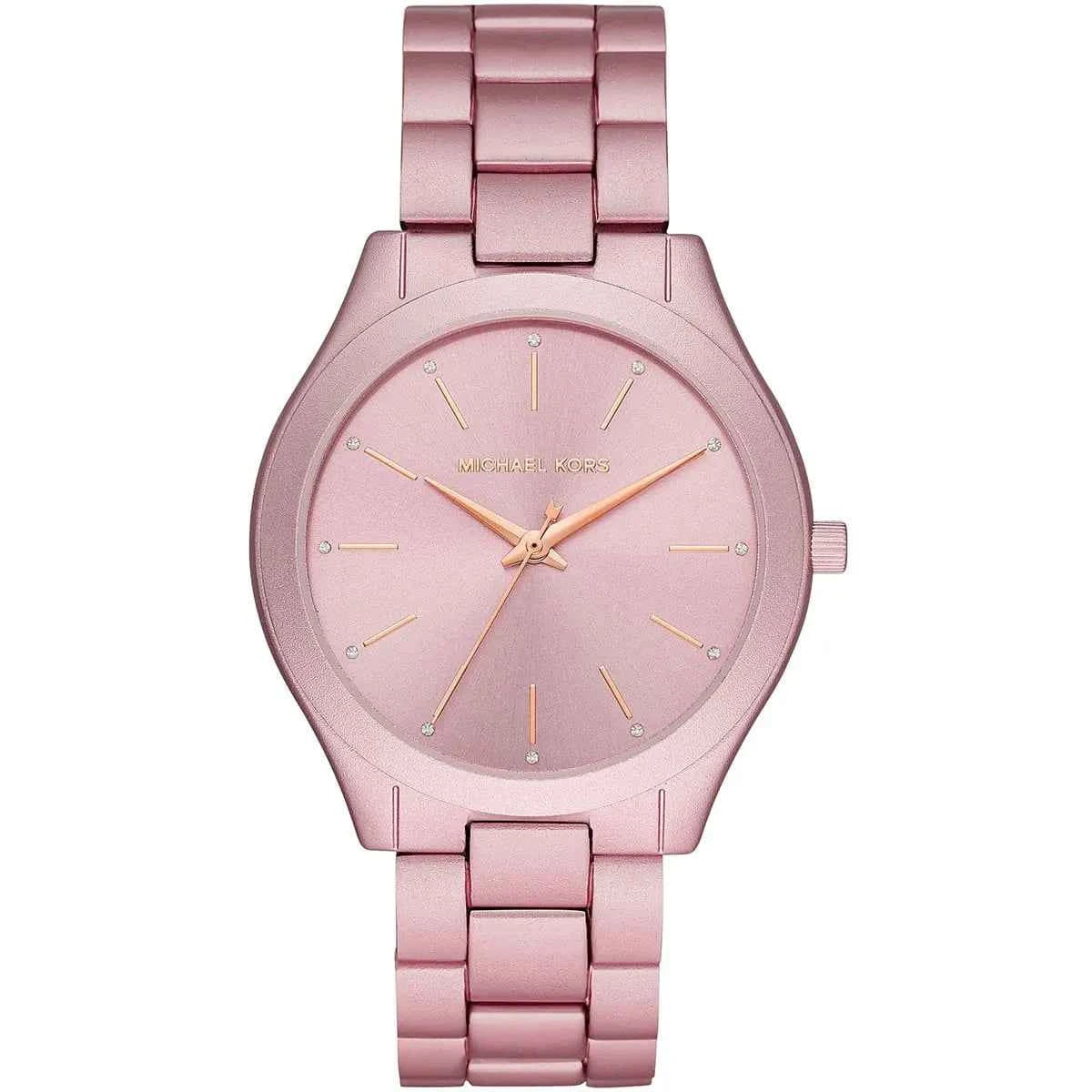 Michael Kors Slim Runway MK4456 Women's Pink Dial Pink Stainless Steel Watch