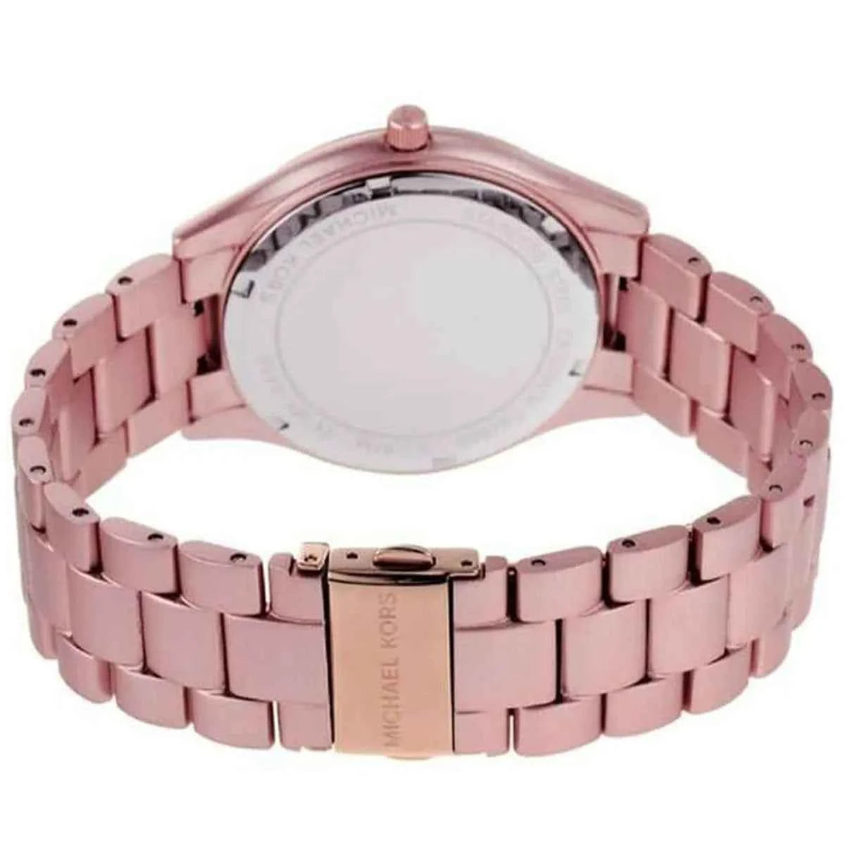Michael Kors Slim Runway MK4456 Women's Pink Dial Pink Stainless Steel Watch