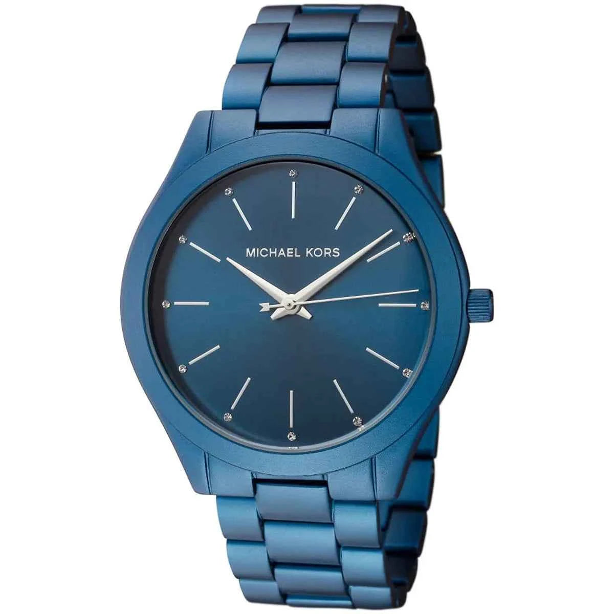 Michael Kors Runway Slim MK4503 Women's Blue Dial Blue Stainless Steel Watch