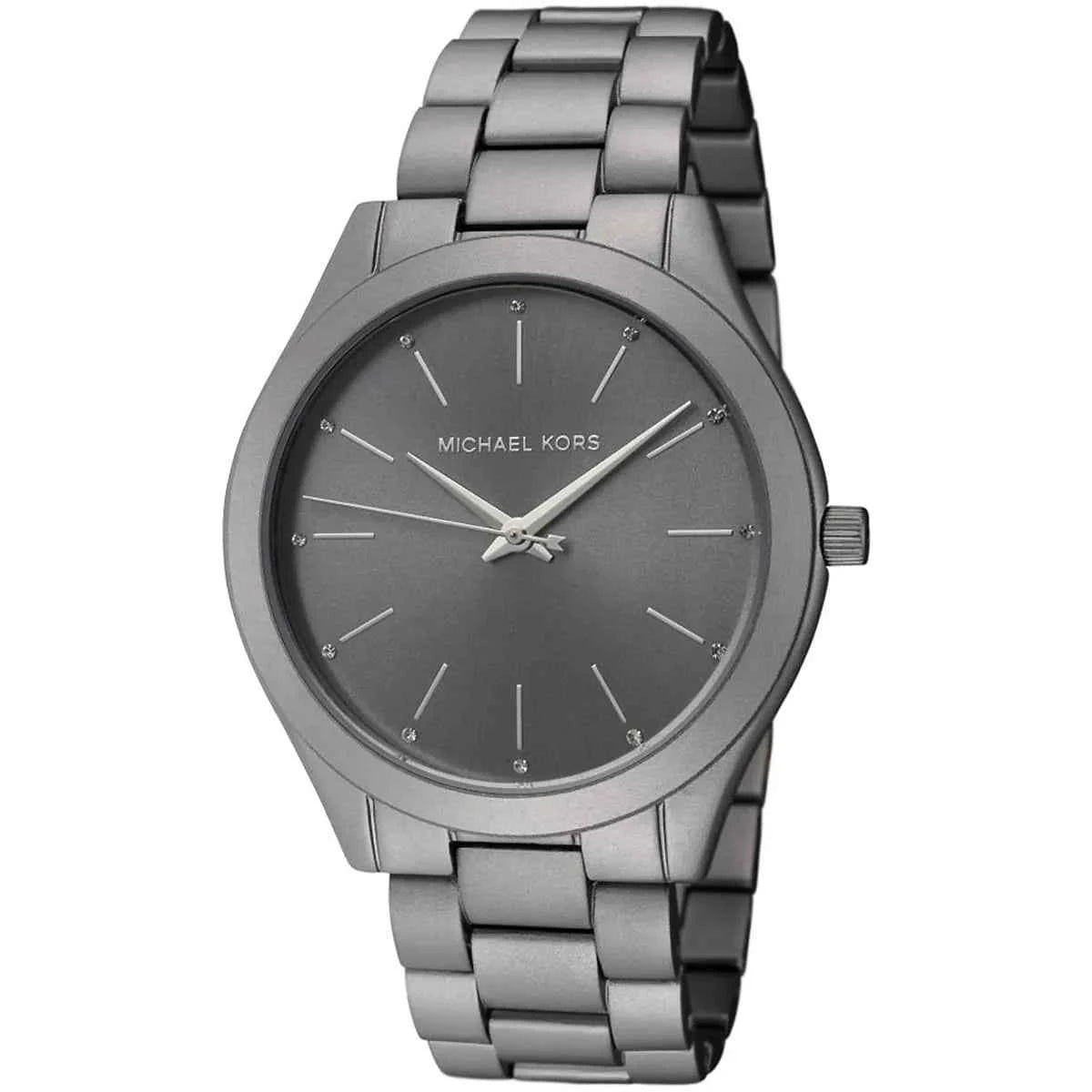 Michael Kors Runway Slim MK4506 Women's Gray Dial Gray Stainless Steel Watch