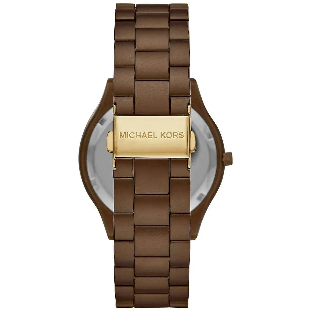 Michael Kors Runway Slim MK4508 Women's Brown Dial Brown Stainless Steel Watch