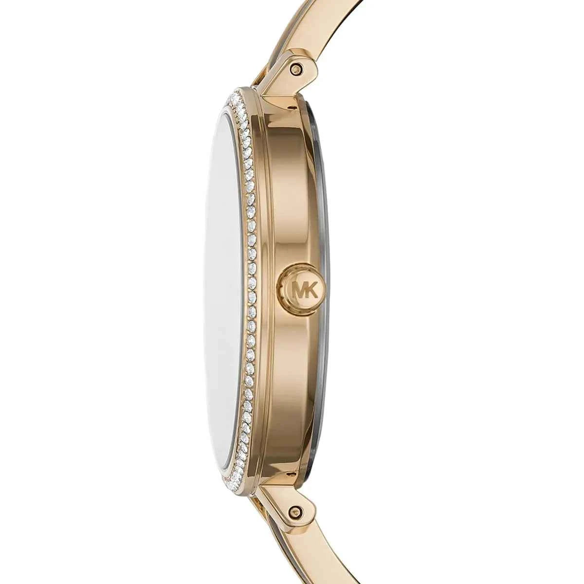 Michael Kors Jaryn MK4544 Women's Gold Dial Black Stainless Steel Watch