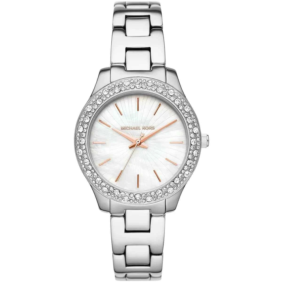 Michael Kors Liliane MK4556 Women's White Dial Silver Stainless Steel Watch