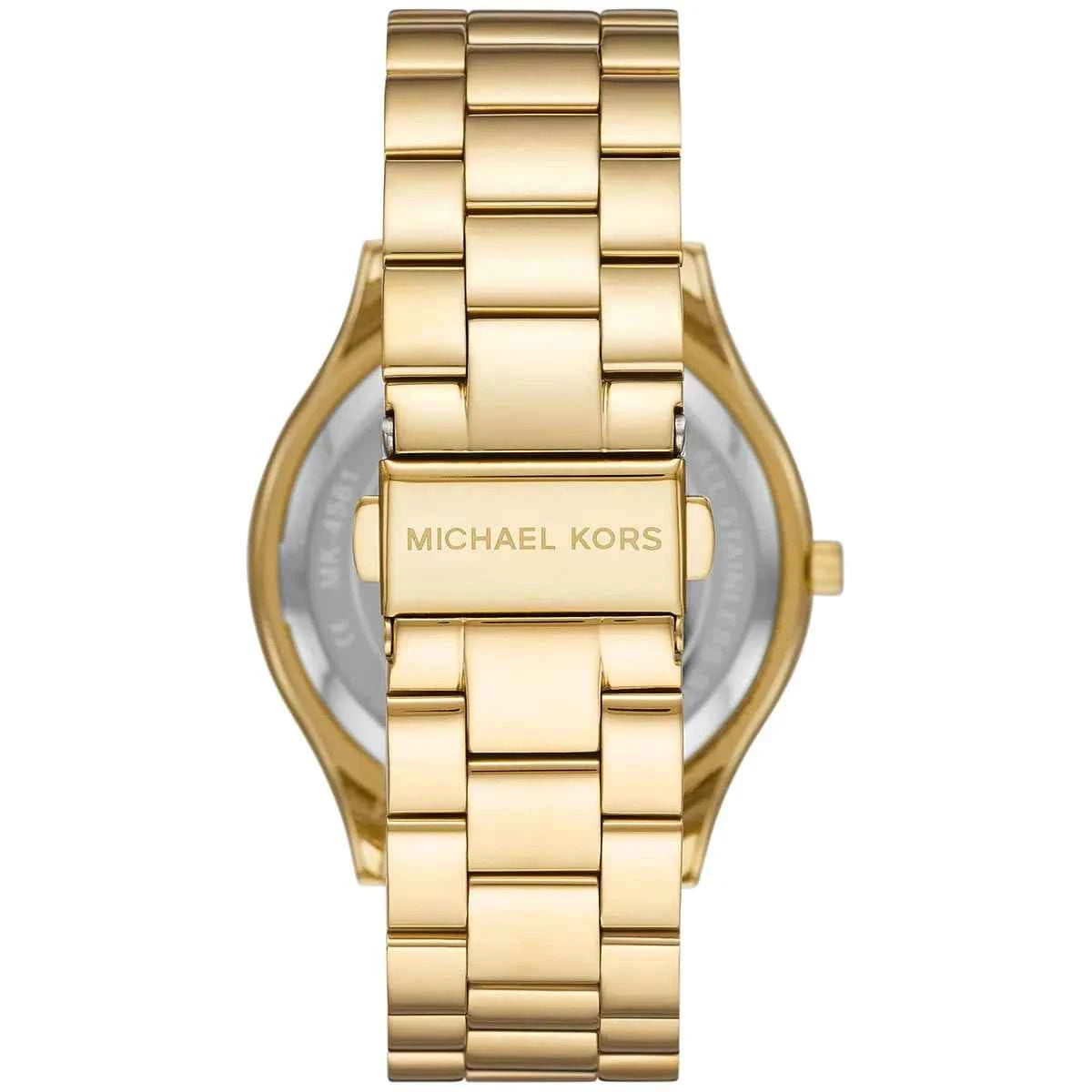 Michael Kors Runway Slim MK4561 Women's Gold & Brown Dial Multi-Strap Watch