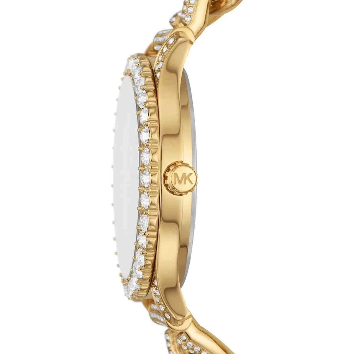 Michael Kors Layton Mid MK4653 Women's White Dial Gold Stainless Steel Watch