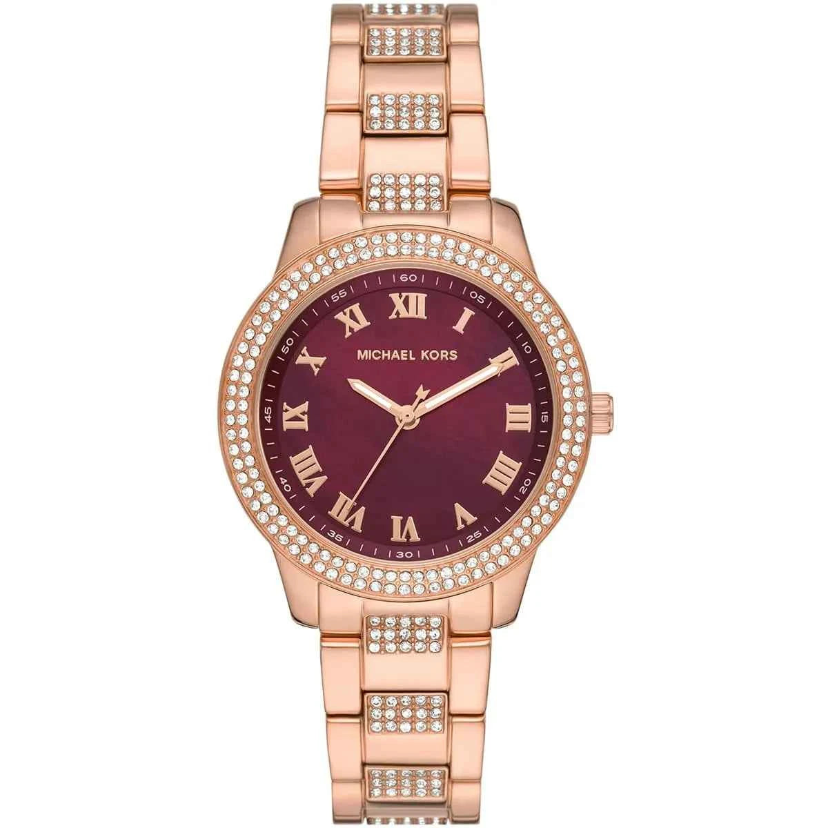 Michael Kors Tibby MK4685 Women's Burgundy Dial Rose Gold Stainless Steel Watch