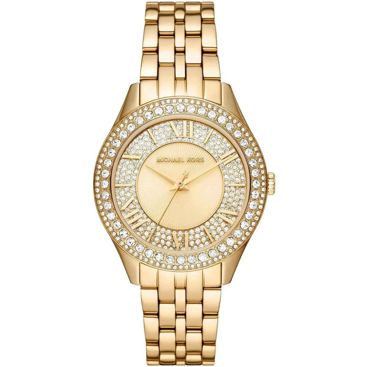 Michael Kors Harlowe MK4709 Women's Gold Dial Gold Stainless Steel Watch