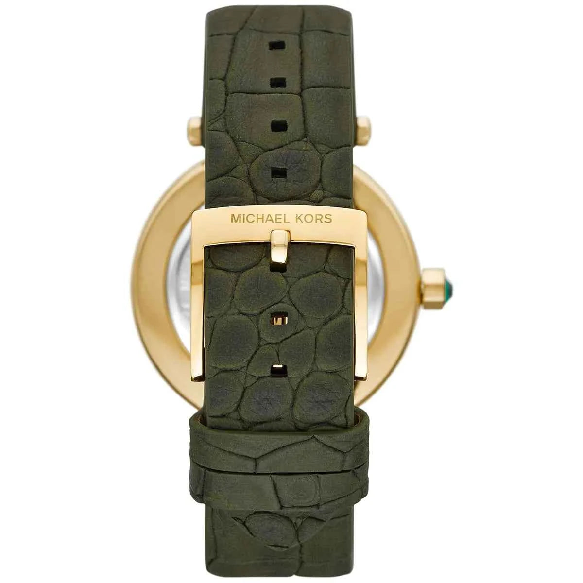 Michael Kors Parker MK4724 Women's Green Dial Green Leather Strap Watch