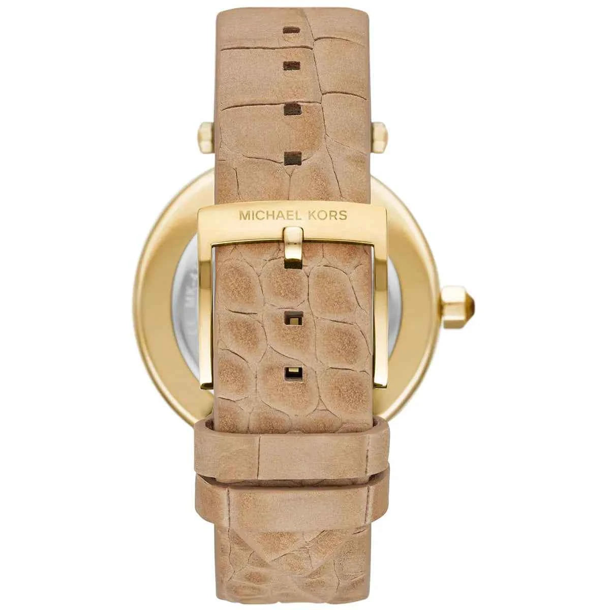 Michael Kors Parker MK4725 Women's Gold Dial Brown Leather Strap Watch