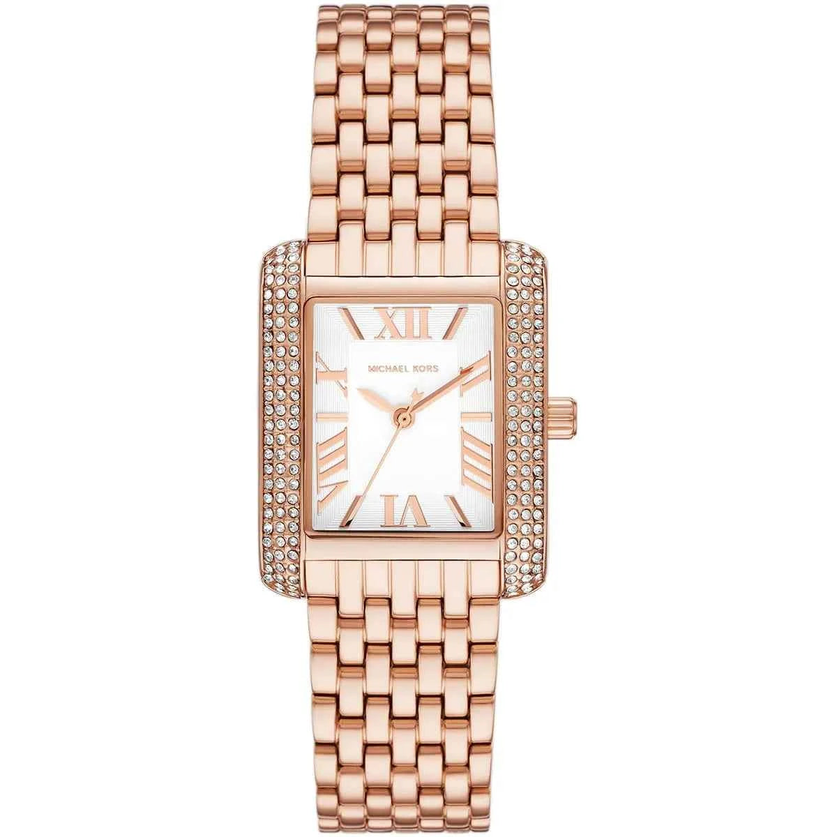 Michael Kors Mini Emery MK4743 Women's White Dial Rose Gold Stainless Steel Watch