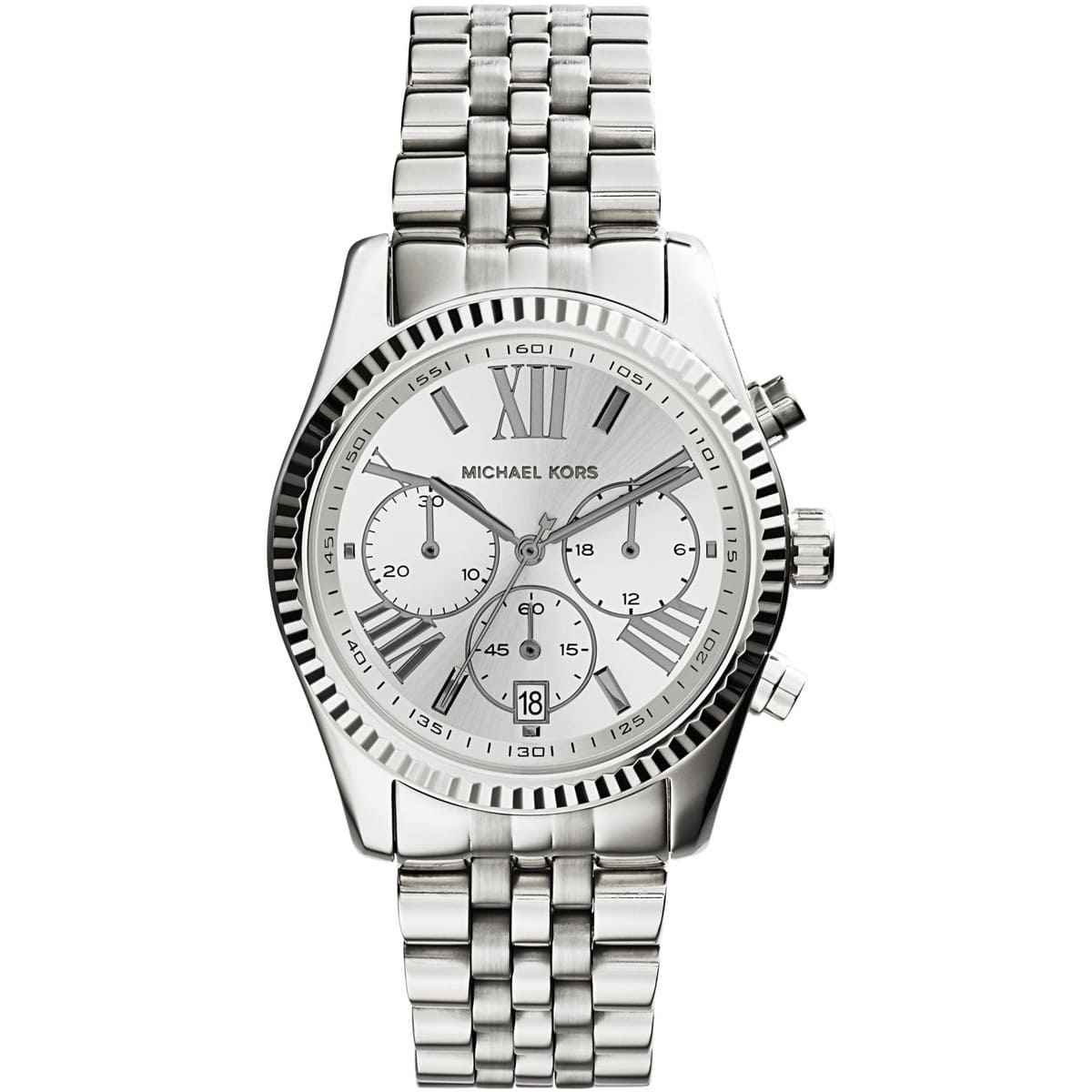 Michael Kors Lexington MK5555 Women's Silver Chronograph Watch