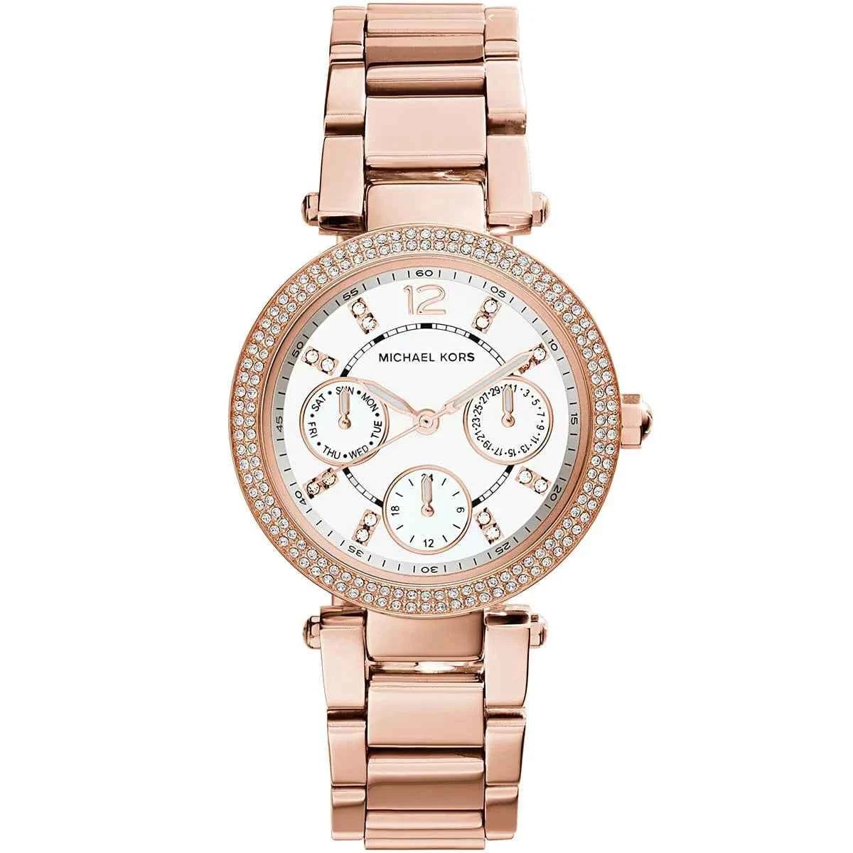 Michael Kors Parker MK5616 Women's White Rose Gold Stainless Steel Watch