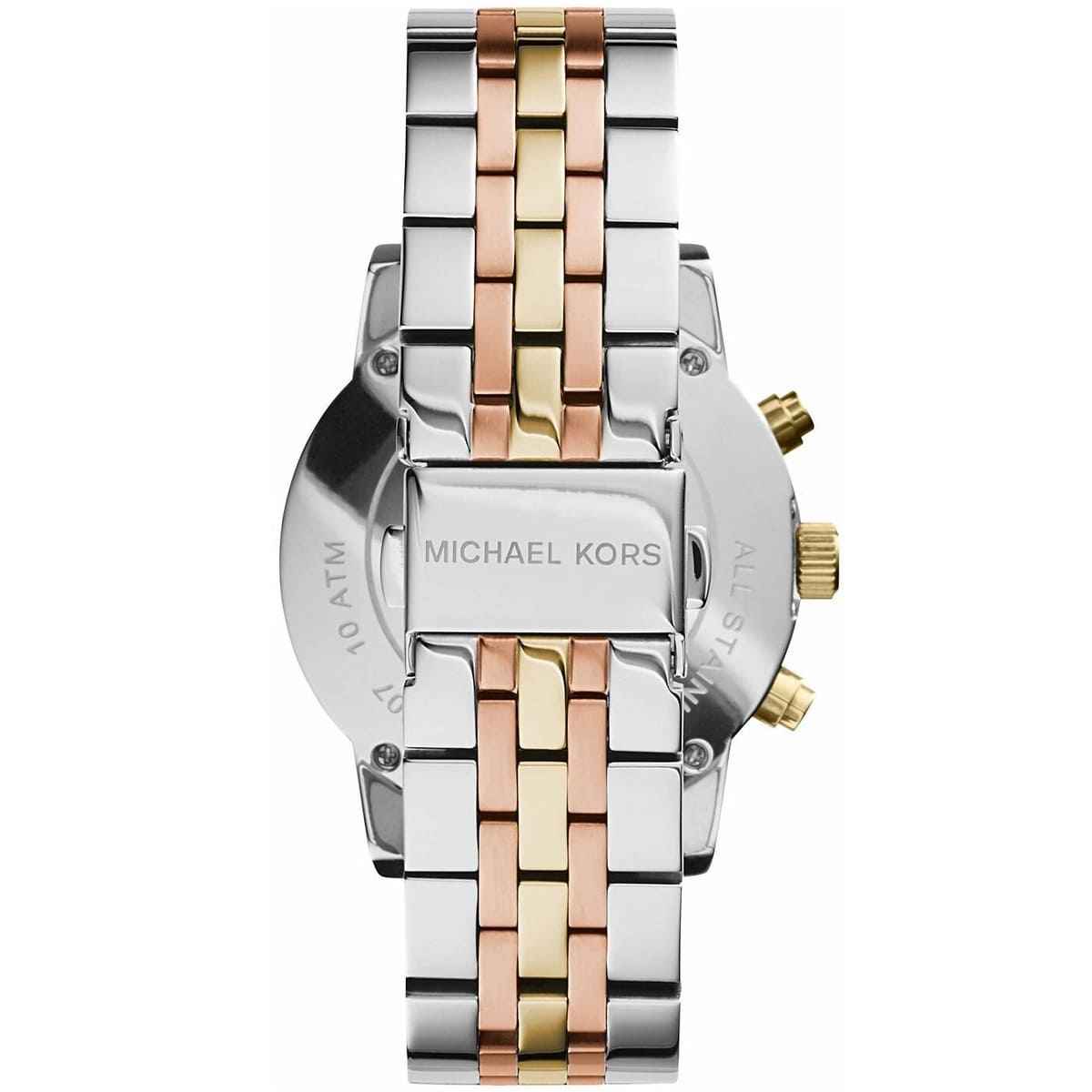 Michael Kors Ritz MK5650 Women's White Dial Tri-Tone Stainless Steel Chronograph Watch