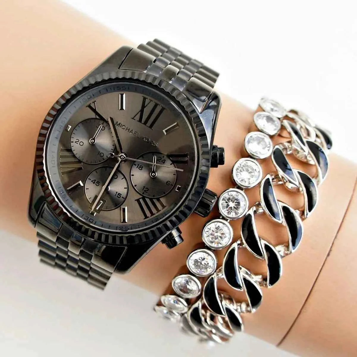 Michael Kors Lexington MK5709 Women's Gray Stainless Steel Chronograph Watch