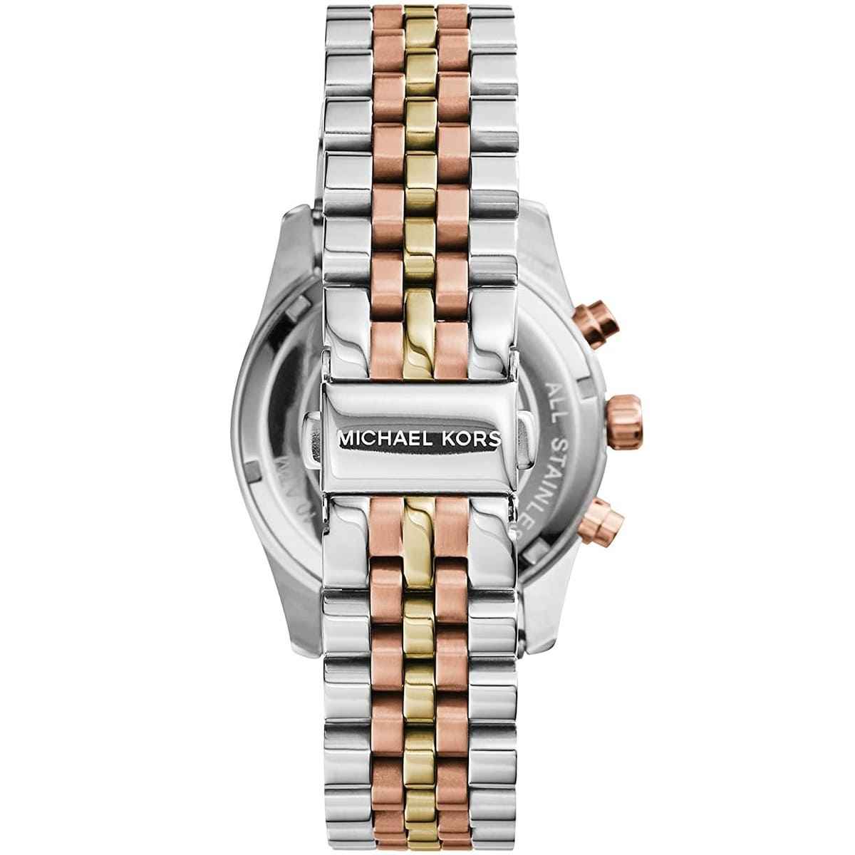 Michael Kors Lexington MK5735 Women's Tri-Tone Stainless Steel Chronograph Watch