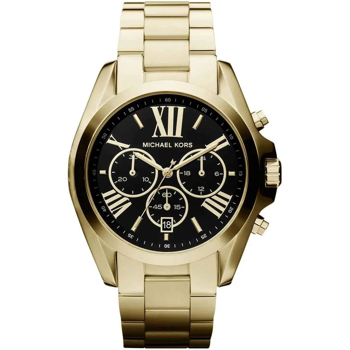 Michael Kors Bradshaw MK5739 Women's Black Gold Stainless Steel Chronograph Watch