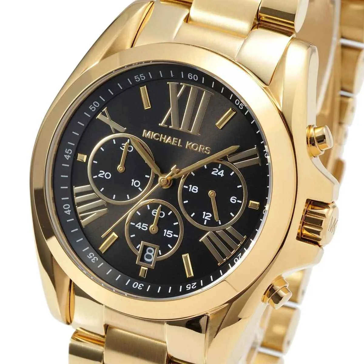 Michael Kors Bradshaw MK5739 Women's Black Gold Stainless Steel Chronograph Watch