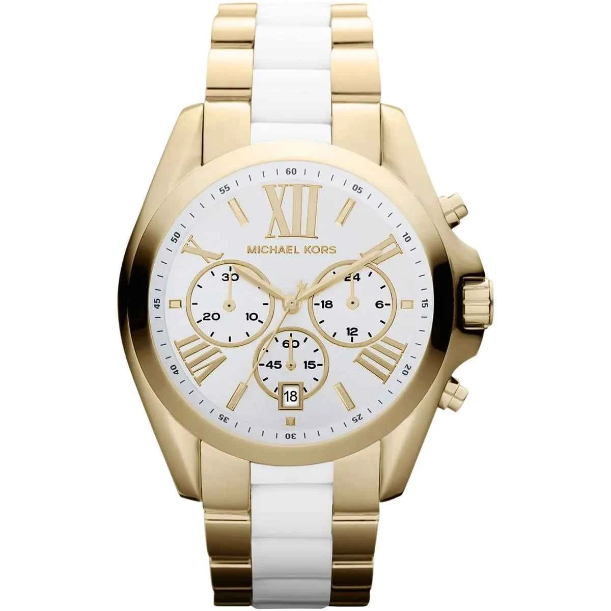 Michael Kors Bradshaw MK5743 Women's White & Gold Chronograph Watch