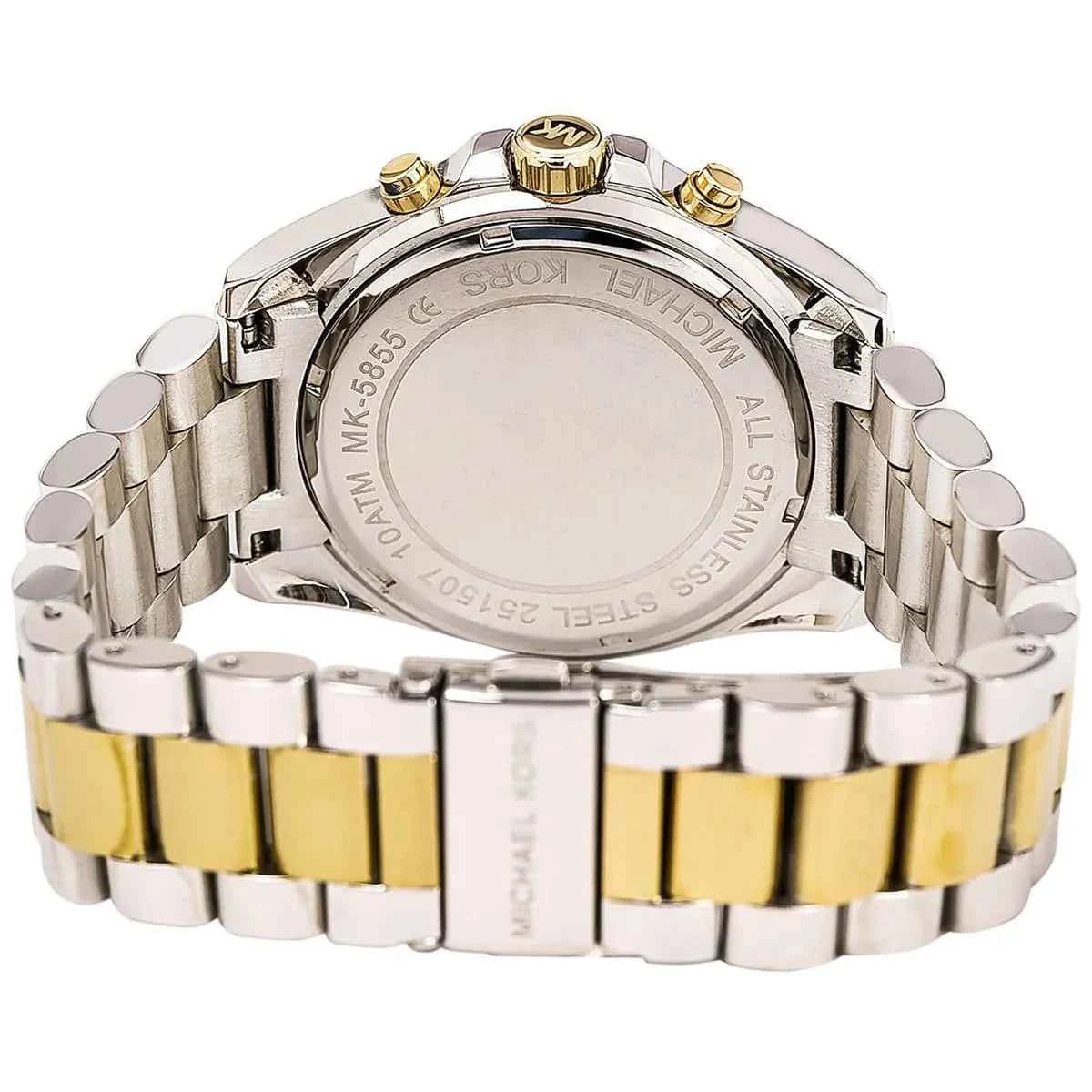 Michael Kors Bradshaw MK5855 Women's Silver Two-Tone Stainless Steel Chronograph Watch