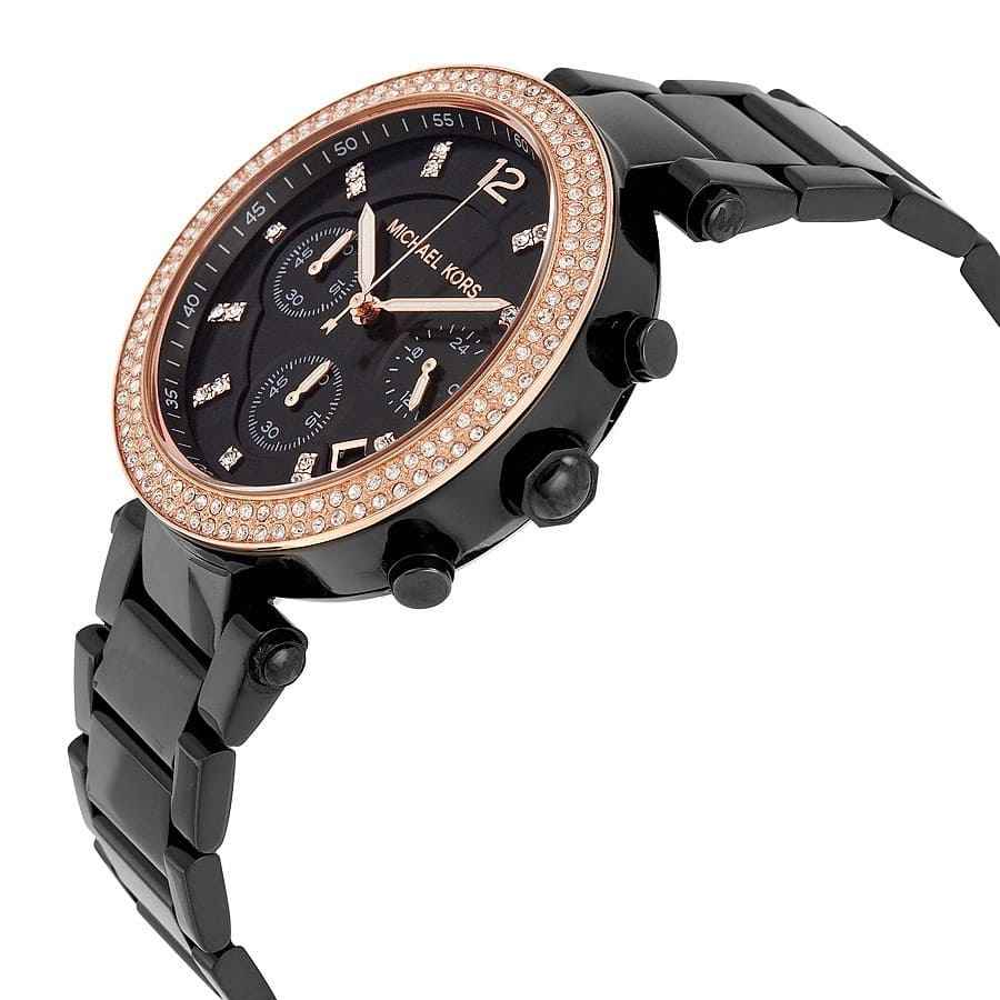Michael Kors Parker MK5885 Women's Black Stainless Steel Chronograph Watch