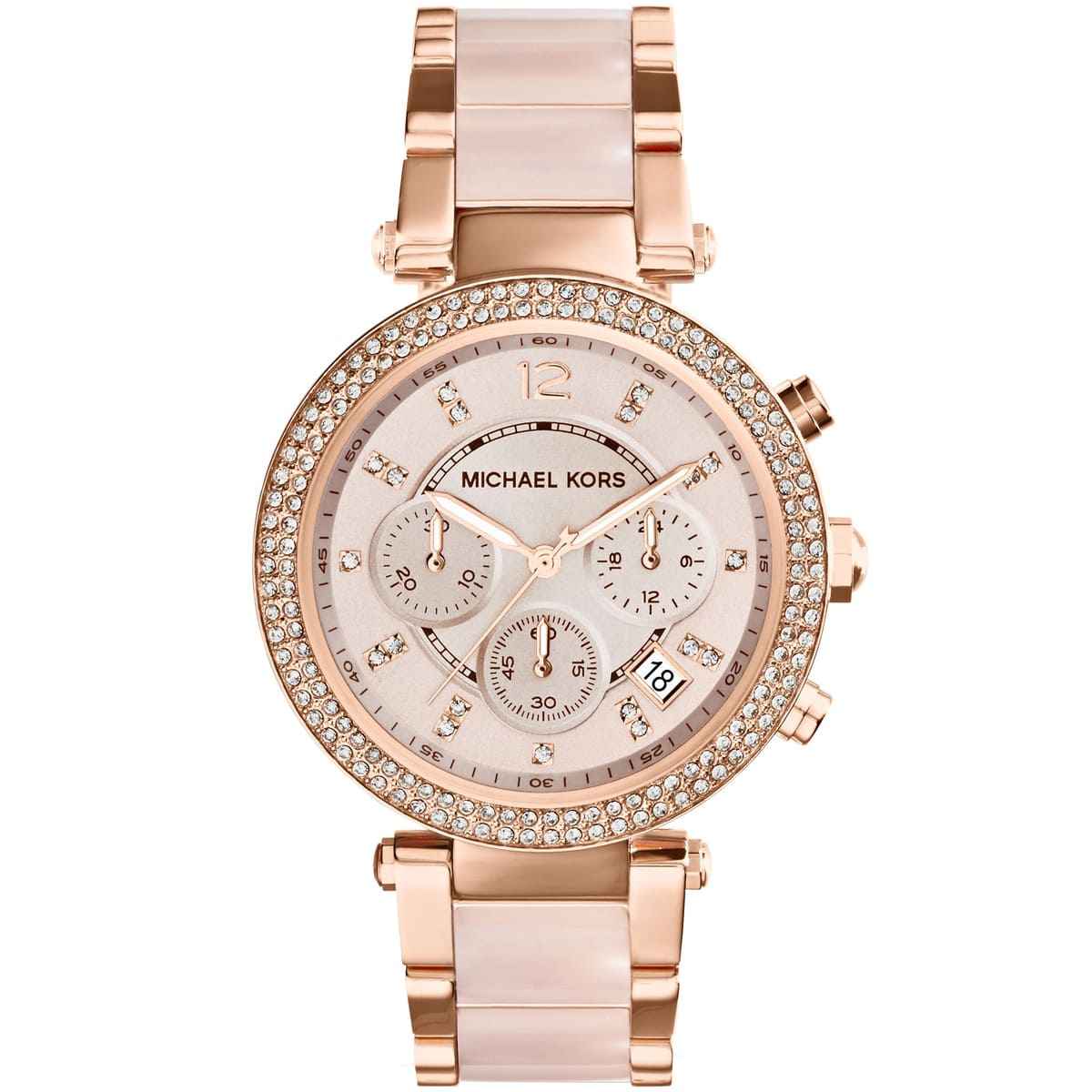 Michael Kors Parker MK5896 Women's Rose Gold Stainless Steel Chronograph Watch
