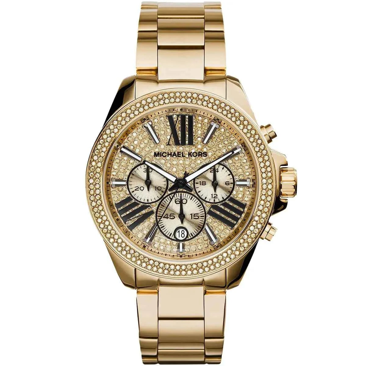 Michael Kors Wren MK6095 Women's Gold Stainless Steel Chronograph Watch