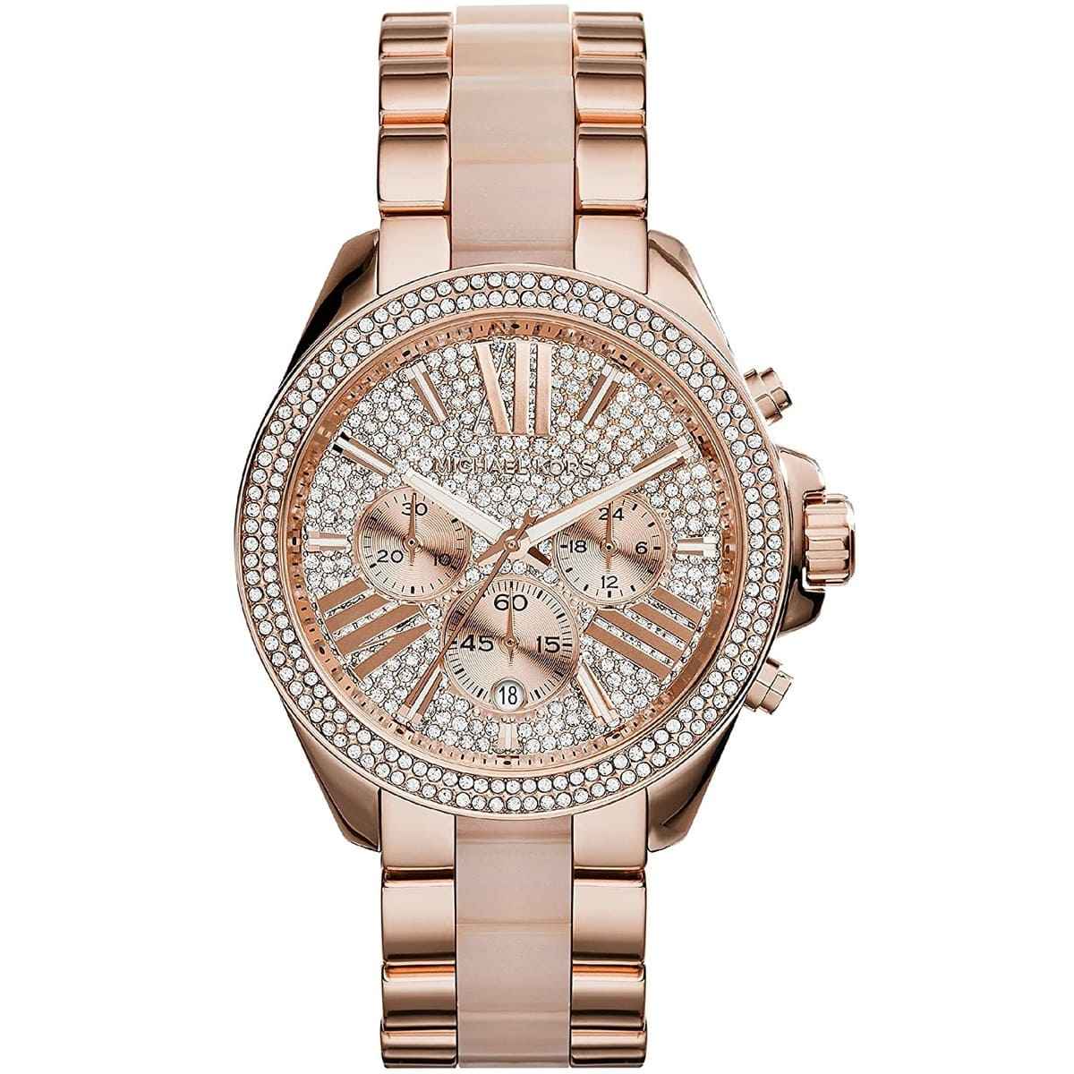 Michael Kors Wren MK6096 Women's Rose Gold Stainless Steel Chronograph Watch