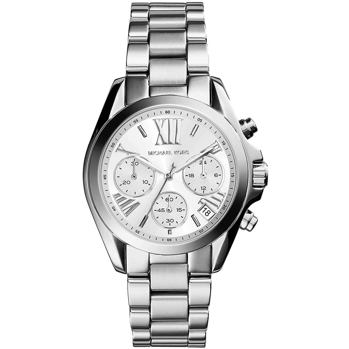 Michael Kors Bradshaw MK6174 Women's White Dial Chronograph Stainless Steel Watch