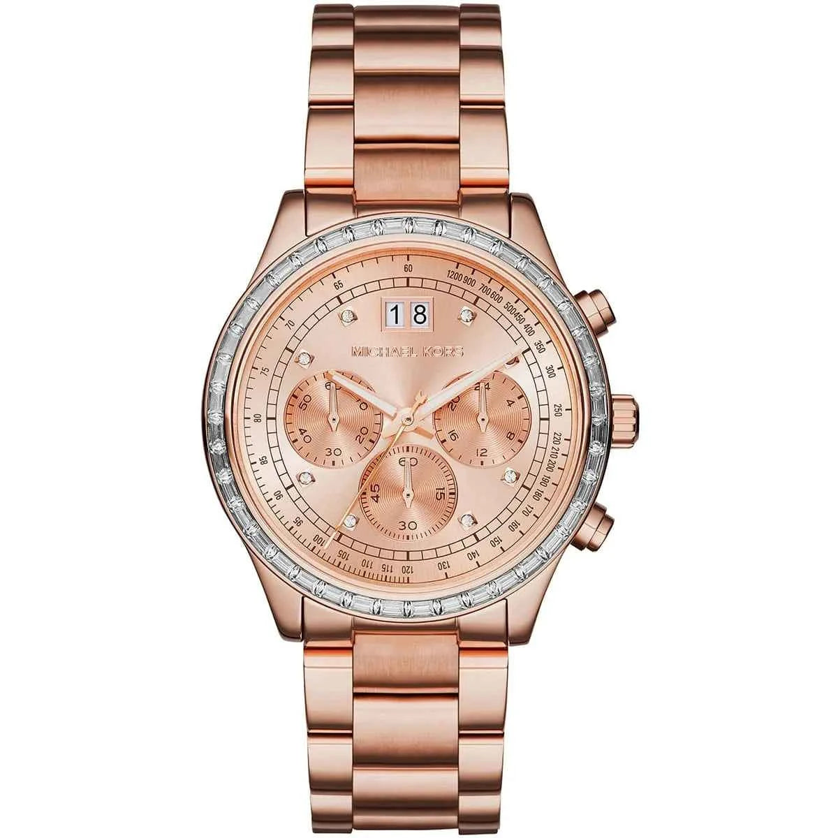 Michael Kors Brinkley MK6204 Women's Rose Gold Dial Chronograph Watch