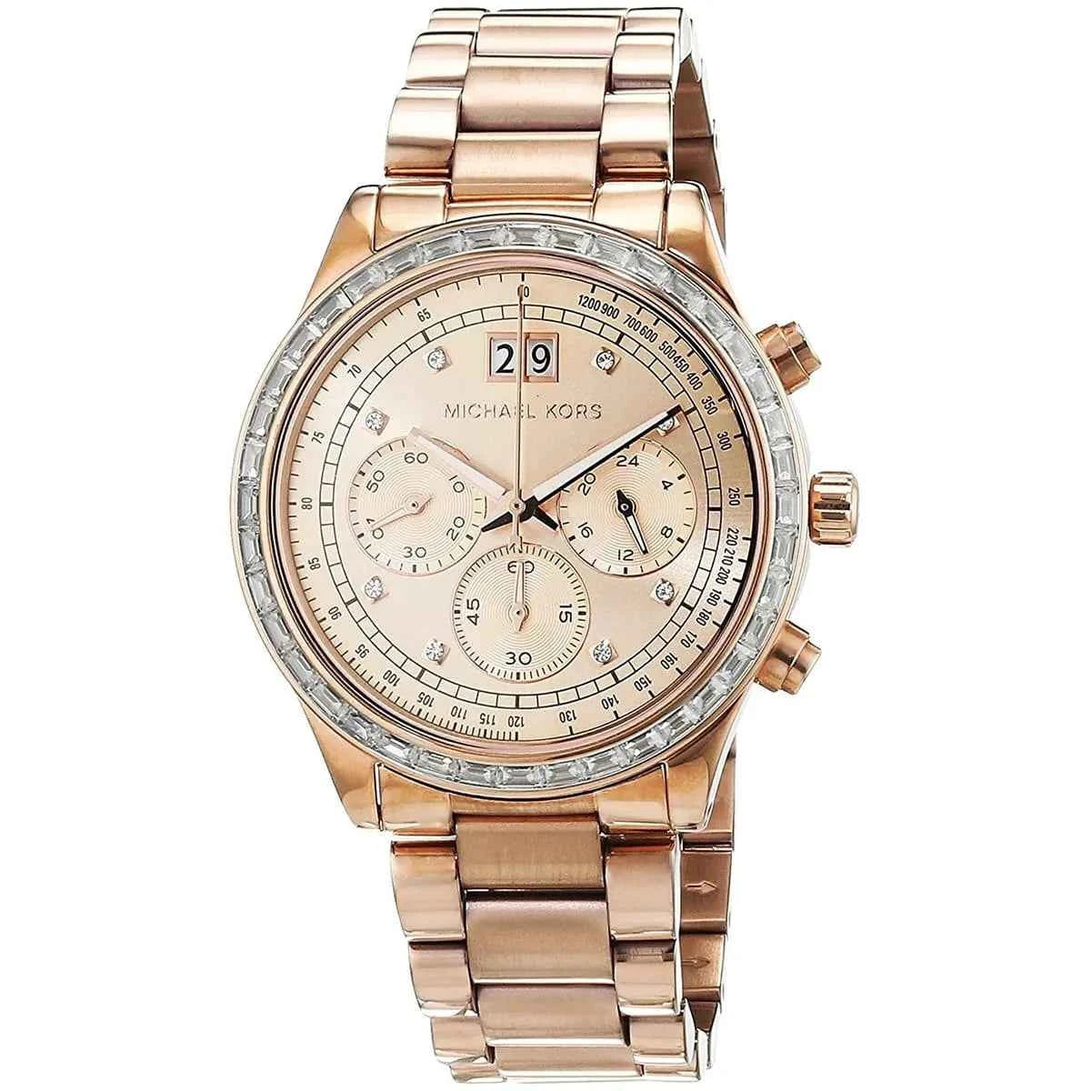 Michael Kors Brinkley MK6204 Women's Rose Gold Dial Chronograph Watch