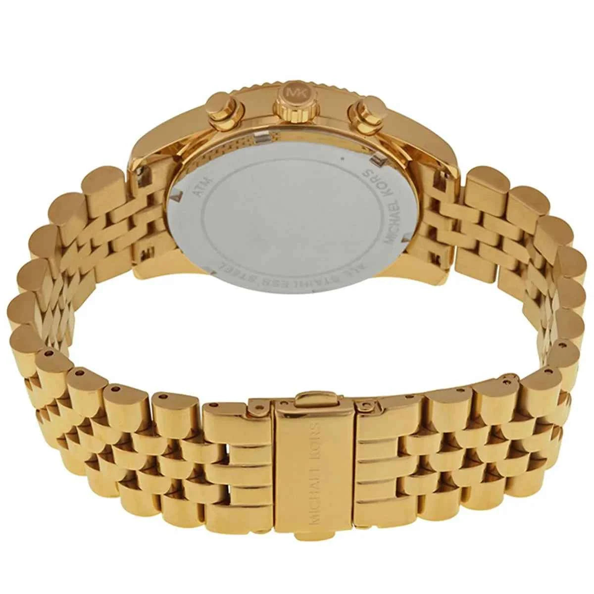 Michael Kors Lexington MK6206 Women's Blue Dial Gold-Tone Chronograph Watch