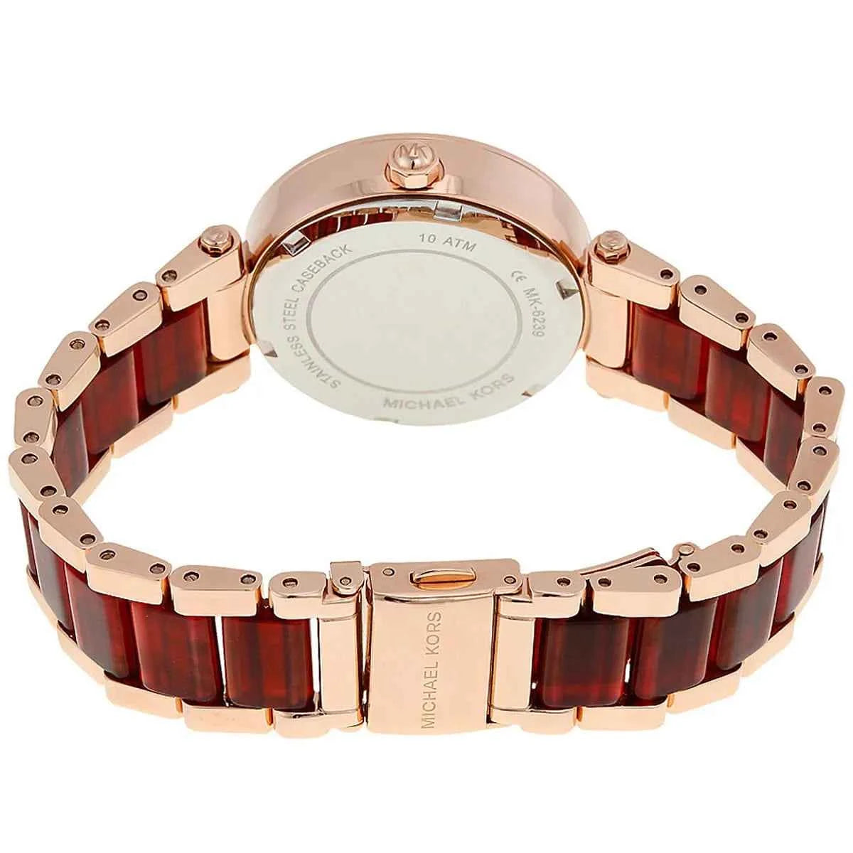 Michael Kors Parker MK6239 Women's Rose Gold Dial Red & Rose Gold Watch