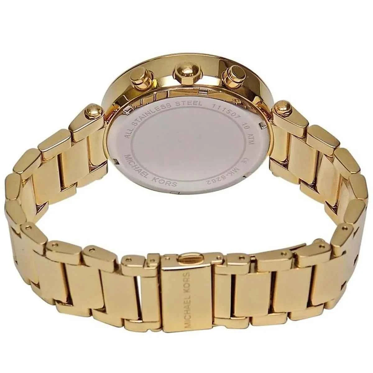 Michael Kors Parker MK6262 Women's Blue Dial Gold-Tone Chronograph Watch