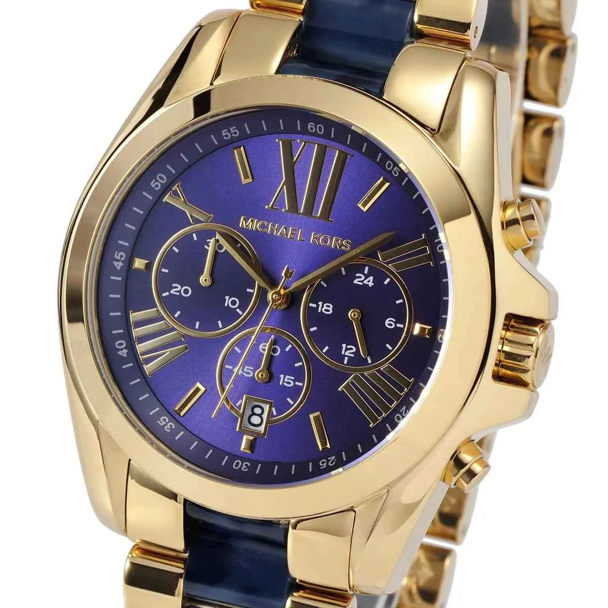 Michael Kors Bradshaw MK6268 Men's Blue Dial Blue & Gold Chronograph Watch