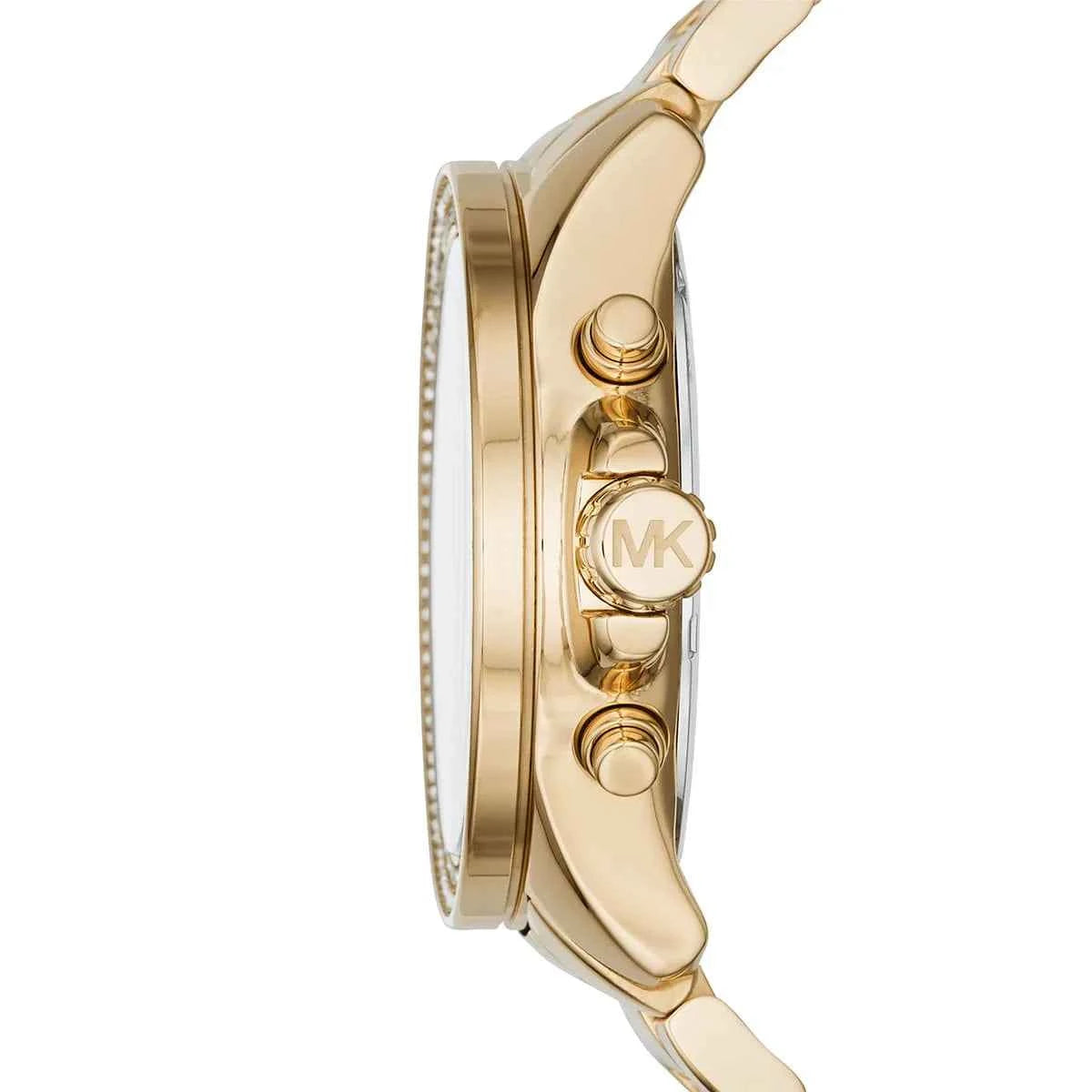 Michael Kors Wren MK6291 Women's Blue Dial Gold-Tone Chronograph Watch