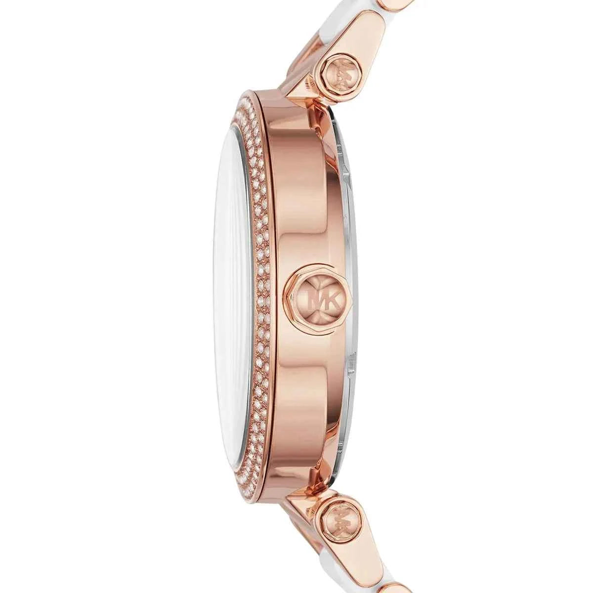 Michael Kors Parker MK6365 Women's White Dial White & Rose Gold Watch
