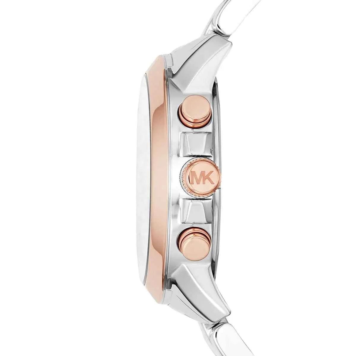 Michael Kors Bradshaw MK6389 Women's Blue Dial Silver & Rose Gold Chronograph Watch