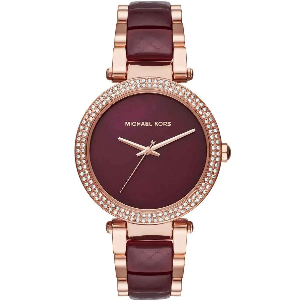 Michael Kors Parker MK6412 Women's Burgundy Dial Burgundy & Rose Gold Watch