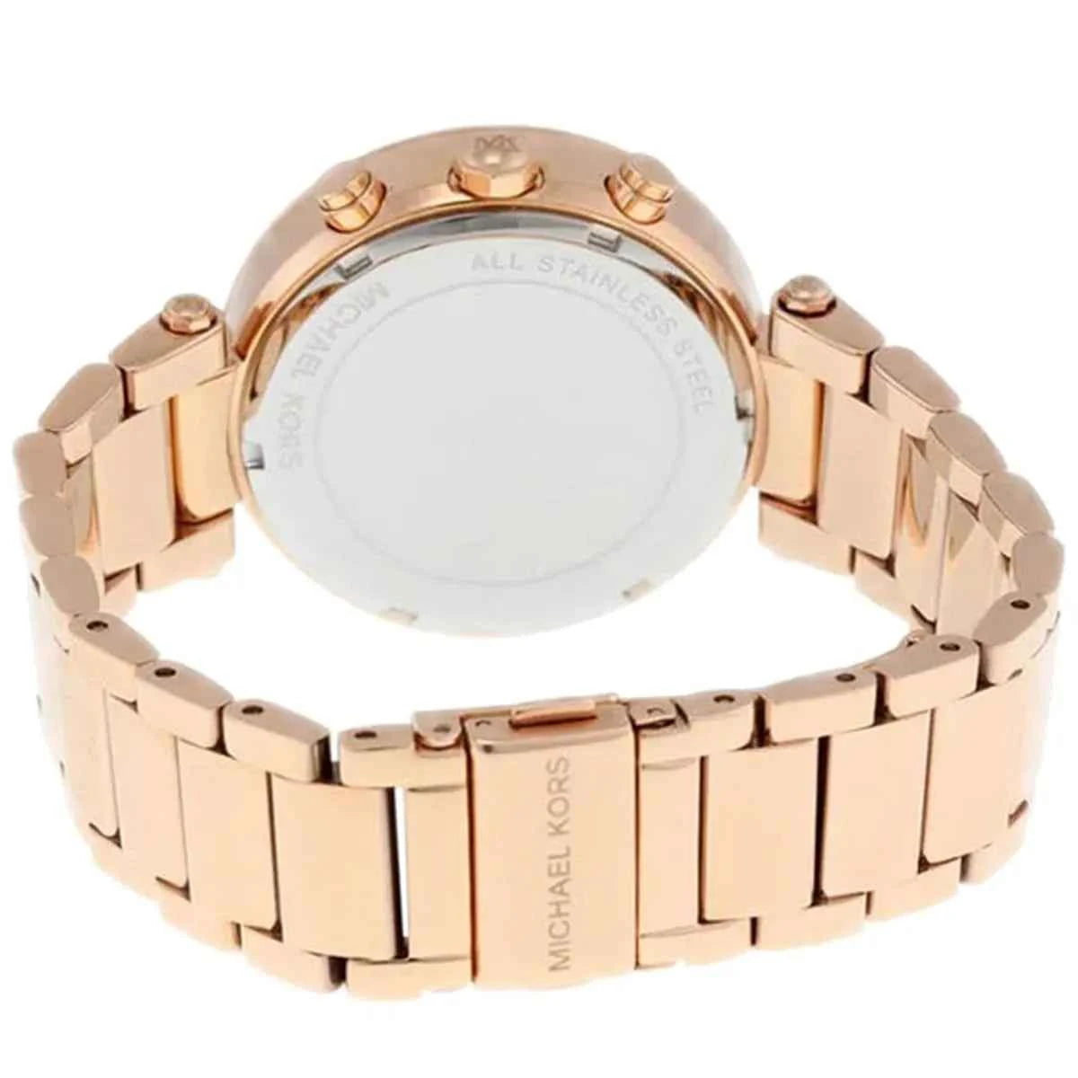 Michael Kors Parker MK6417 Women's Pink Dial Rose Gold Chronograph Watch