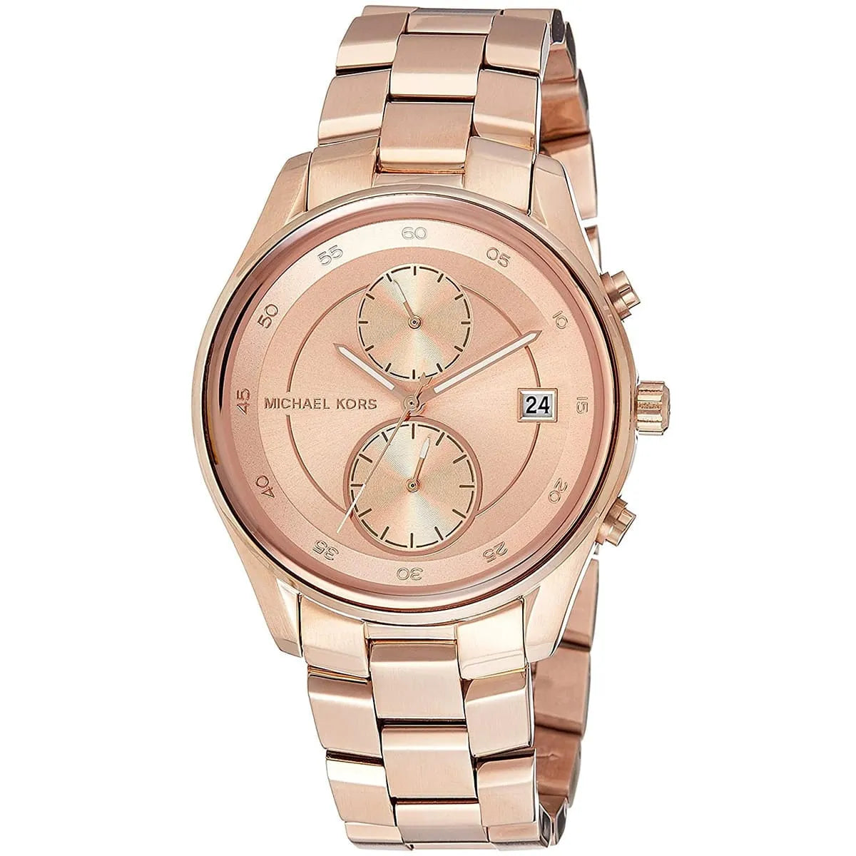 Michael Kors MK6465 rose gold dial stainless steel watch