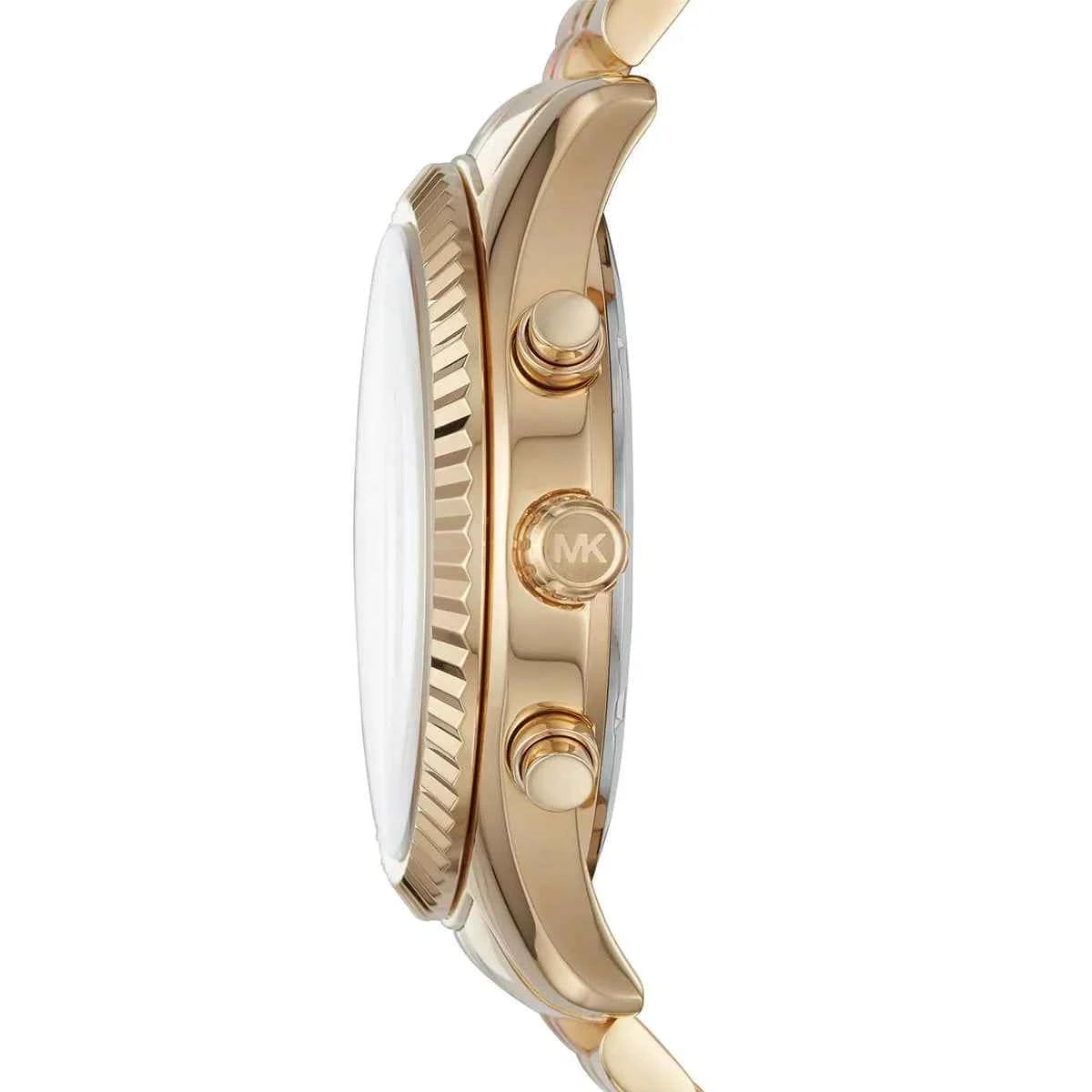 Michael Kors Lexington MK6473 Women's Rose Gold Dial Two-Tone Chronograph Watch